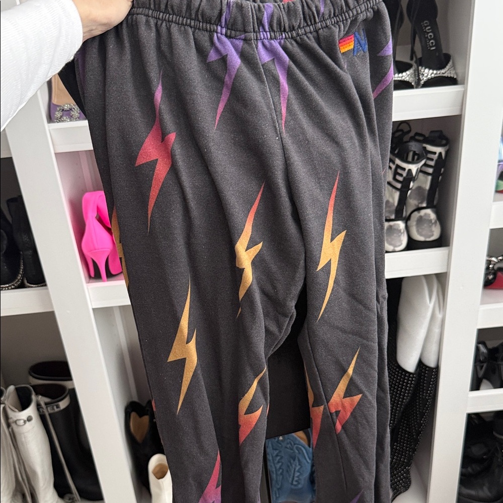 Aviator Nation Hoodie with Colorful Lightning Bolts Zip-up and Pants!!!!!! - Picture 4 of 6